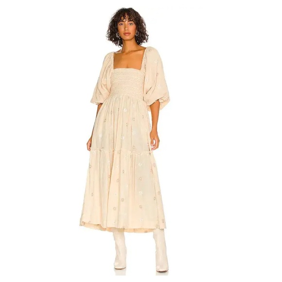 Free People Dresses & Skirts - Free People Dahlia Smocked Maxi Dress - Large